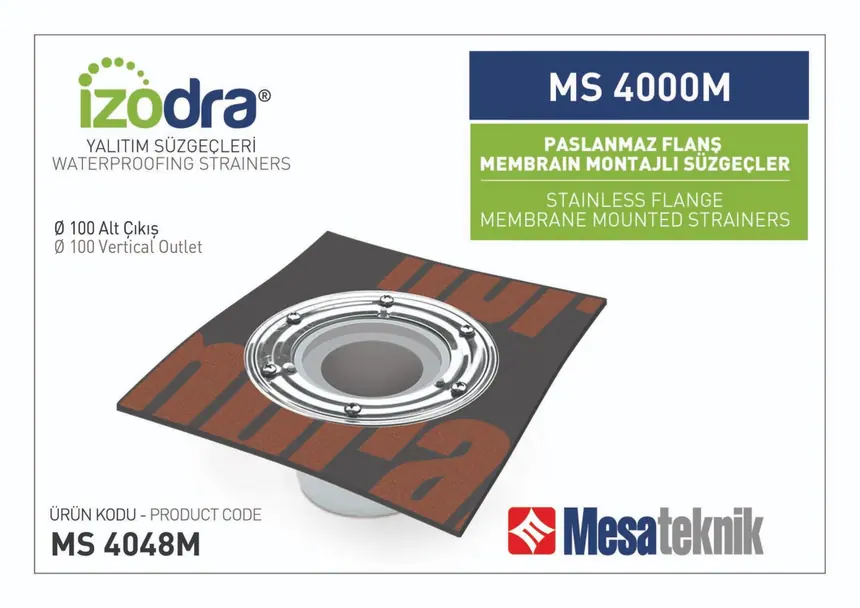 MS 4000M Membran Montajlı İzolasyon Uyumlu Süzgeçler