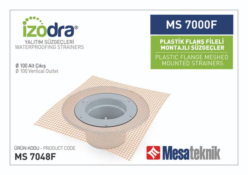 MS 7000F Fileli Plastik Flanş Montajlı Süzgeçler