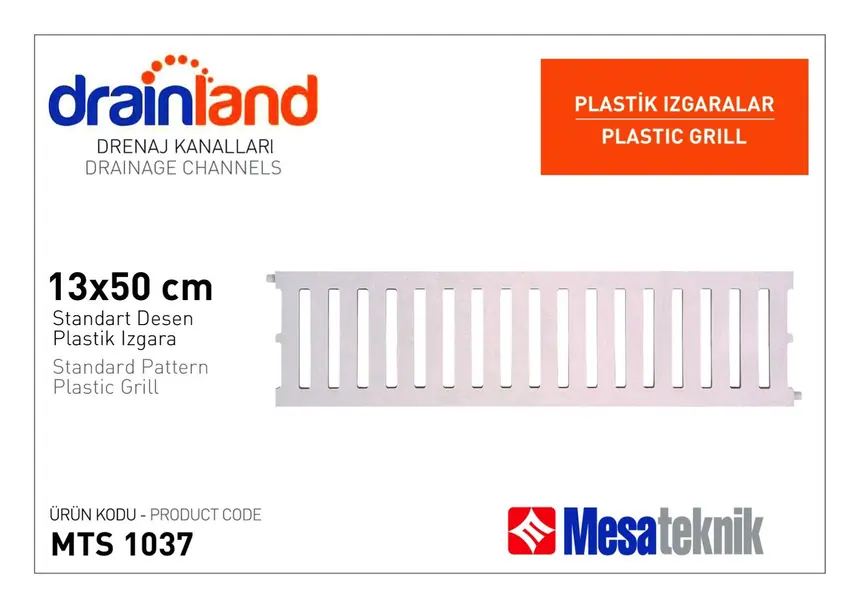 MTS 3035 Genişlik 130 mm Derinlik 75 mm Uzunluk 100 cm