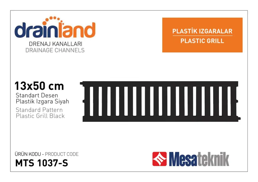 MTS 3035-S Genişlik 130 mm Derinlik 75 mm Uzunluk 100 cm Siyah Renk