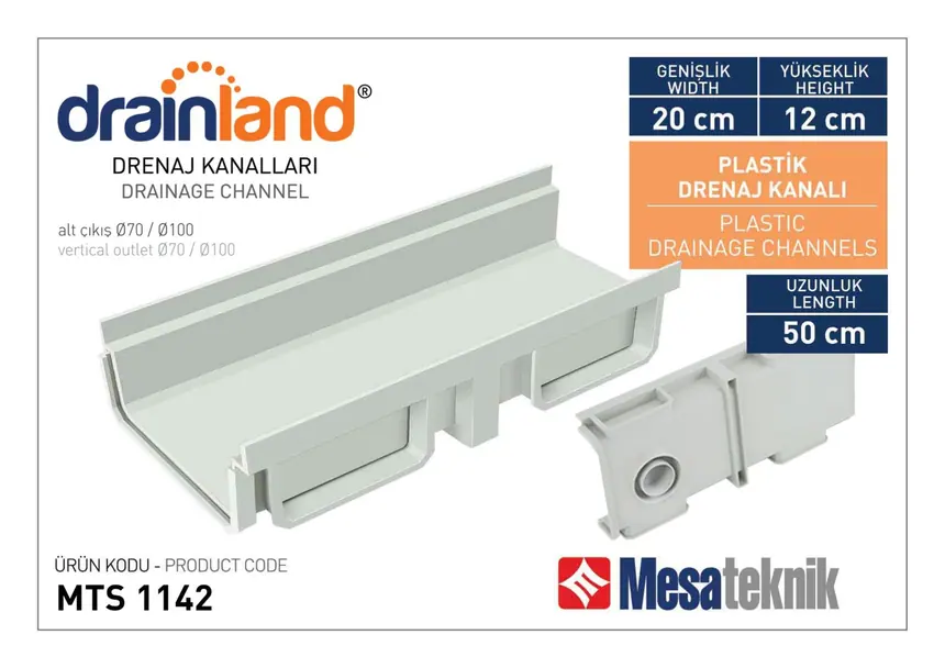 MTS 1042 Genişlik 20 cm Derinlik 12 cm Uzunluk 50 cm