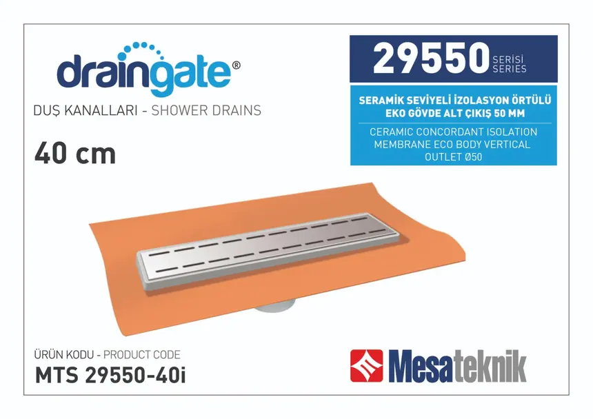 MTS 29550İ İzolasyon Örtülü Alttan Çıkış 50mm