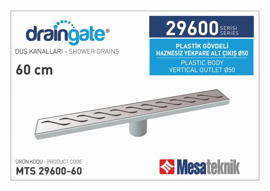 MTS 29600 Plastik Gövdeli Klasik Seri Alttan Çıkış 50mm