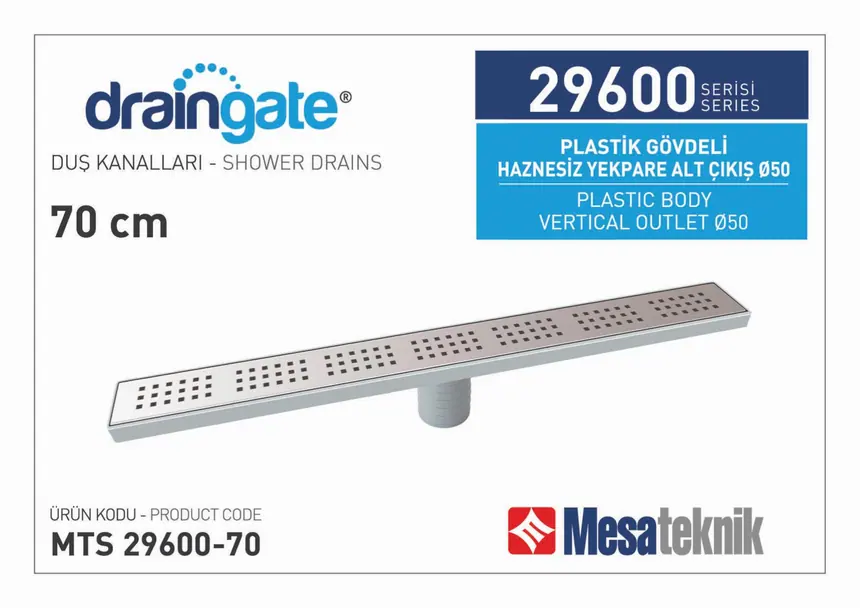 MTS 29600 Plastik Gövdeli Klasik Seri Alttan Çıkış 50mm