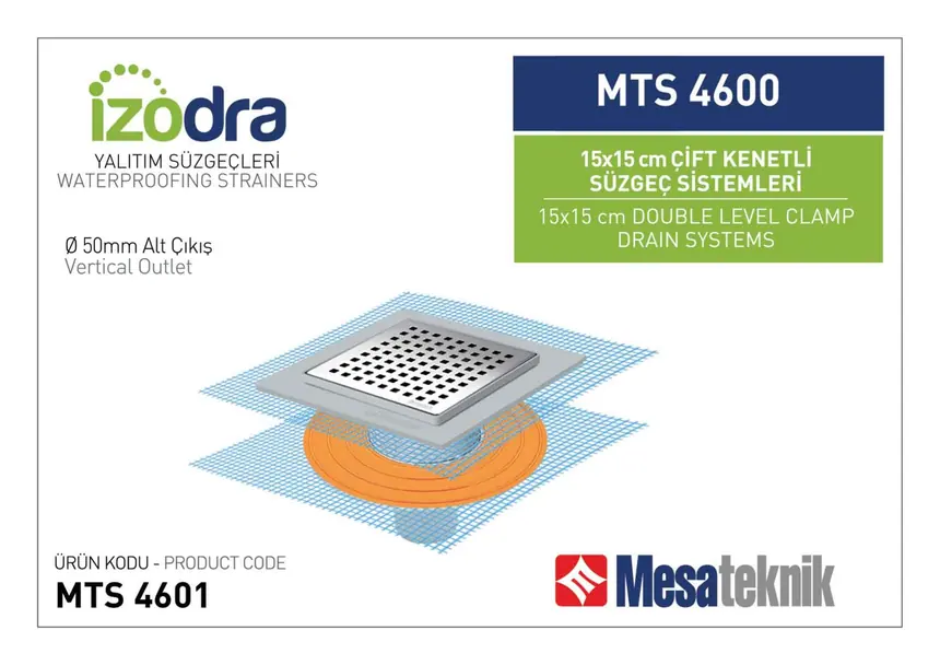 MTS 4600 Çift Kenetli Süzgeç Sistemleri 15x15 cm