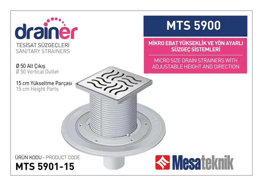 MTS 5900 Mikro Ebat Yükseklik ve Yön Ayarlı Tesisat Sistemleri