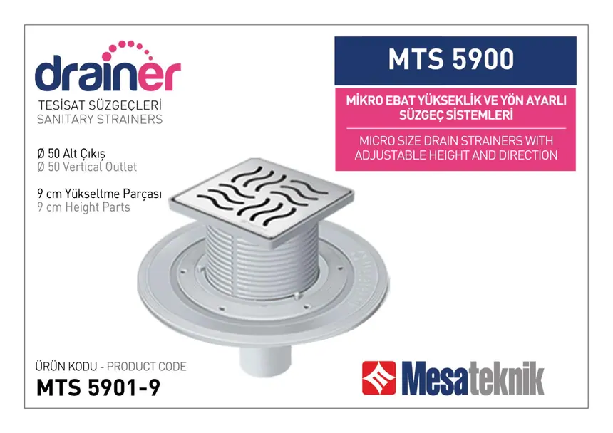 MTS 5900 Mikro Ebat Yükseklik ve Yön Ayarlı Tesisat Sistemleri
