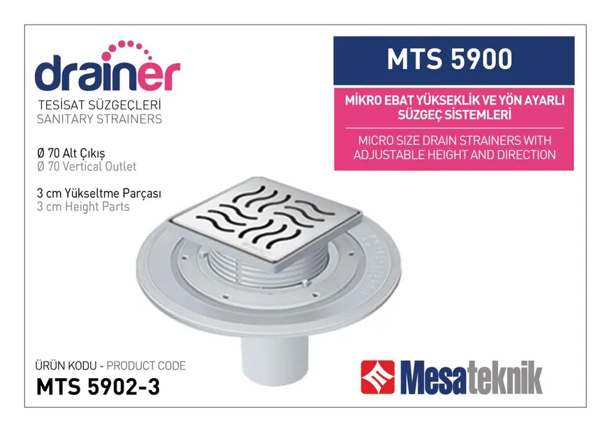 MTS 5900 Mikro Ebat Yükseklik ve Yön Ayarlı Tesisat Sistemleri