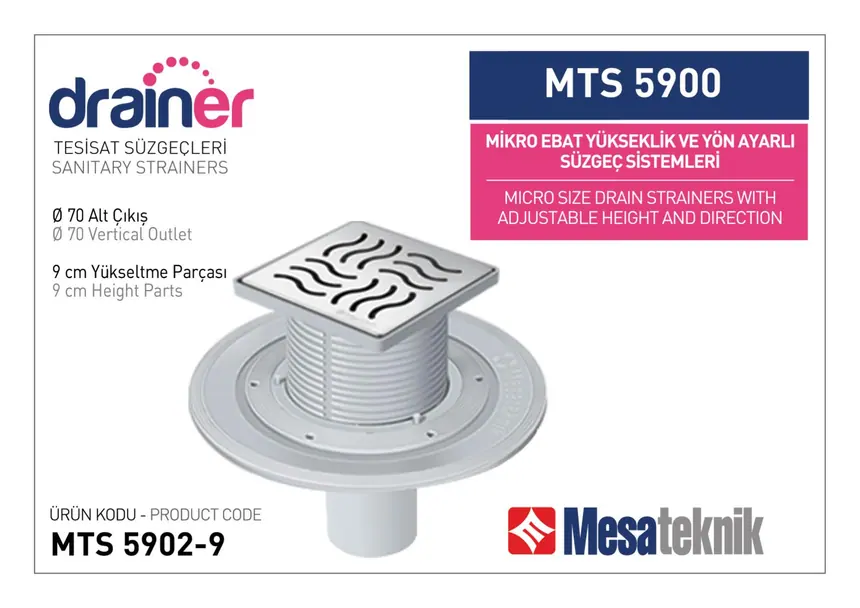 MTS 5900 Mikro Ebat Yükseklik ve Yön Ayarlı Tesisat Sistemleri