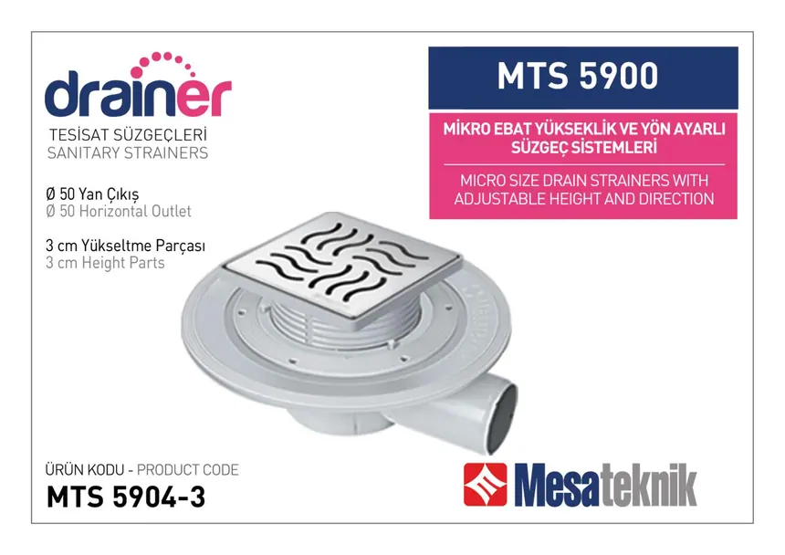 MTS 5900 Mikro Ebat Yükseklik ve Yön Ayarlı Tesisat Sistemleri