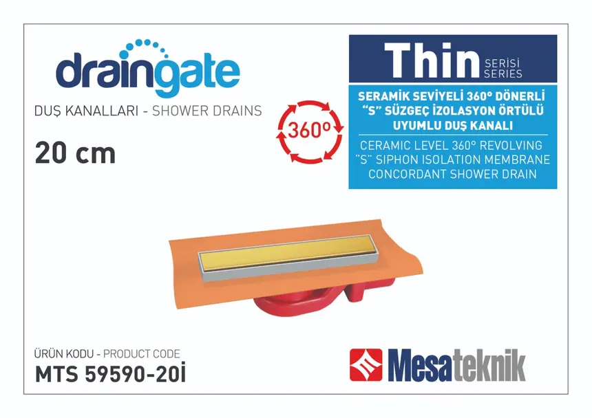 MTS 59590I Thin Serisi 360º Dönerli S Süzgeç Uyumlu Izolasyon Ortülü