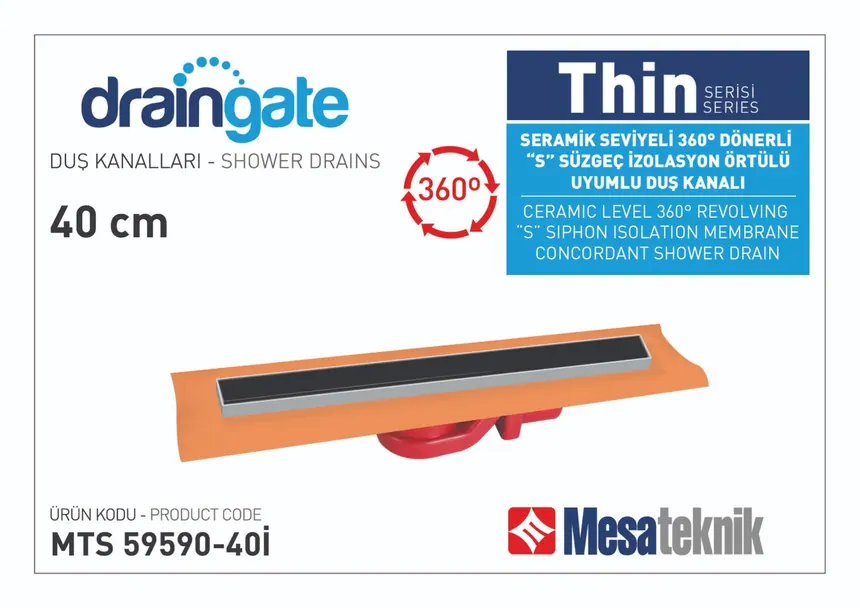 MTS 59590I Thin Serisi 360º Dönerli S Süzgeç Uyumlu Izolasyon Ortülü