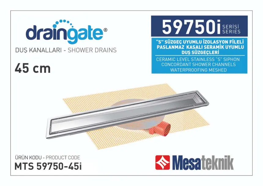 MTS 59750F S Sifon Uyumlu İzolasyon Fileli Seramik Montajlı Seri