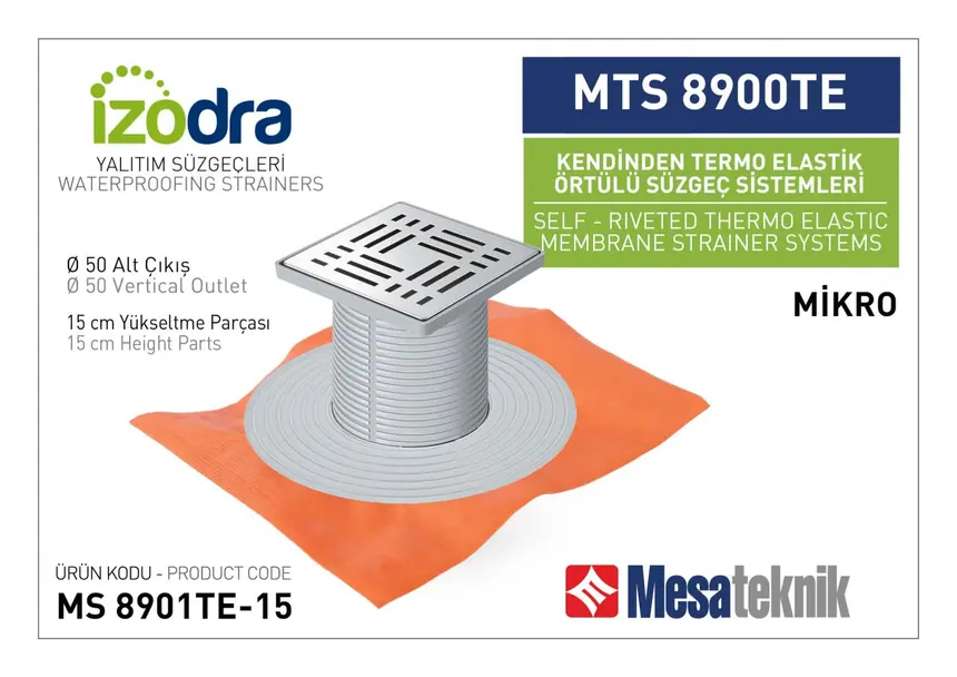 MTS 8900TE Kendinden Percinli Örtülü Suzgec Sistemleri Mikro Ebat