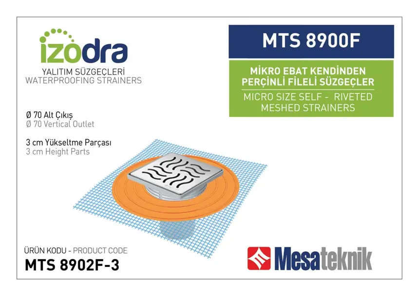 MTS 8900F Kendinden Percinli Fileli Suzgec Sistemleri Mikro Ebat