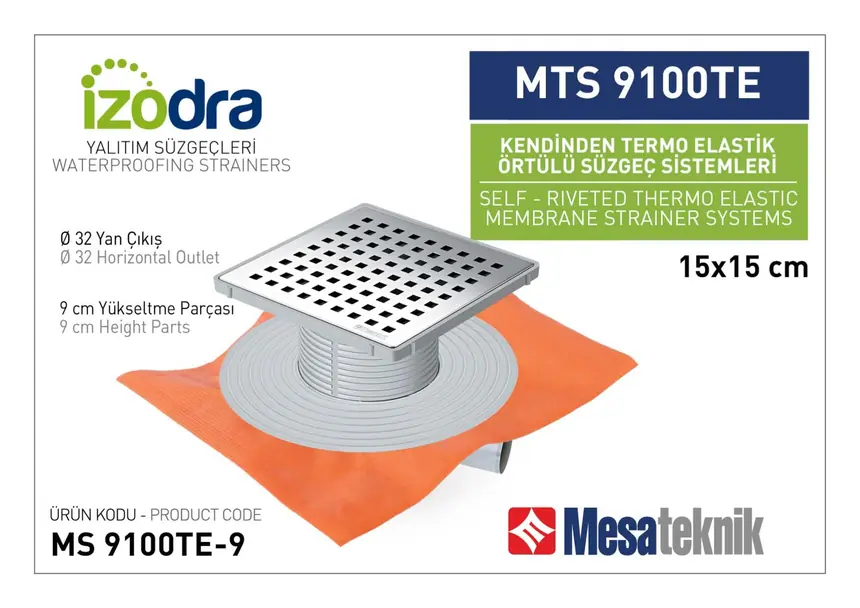 MTS 9100TE Kendinden Percinli Örtülü Suzgec Sistemleri 15 cm