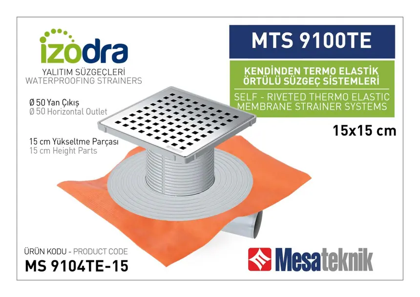 MTS 9100TE Kendinden Percinli Örtülü Suzgec Sistemleri 15 cm