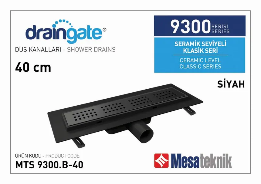 MTS 9300B Seramik Seviyeli Klasik Seri Mat Siyah