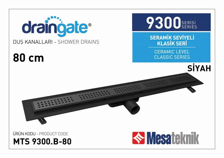 MTS 9300B Seramik Seviyeli Klasik Seri Mat Siyah