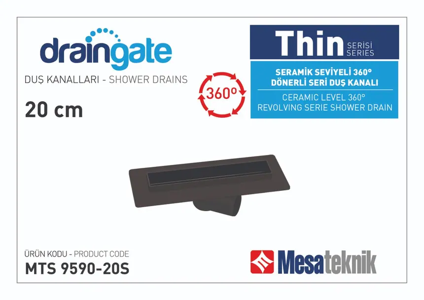 MTS 9590S Thin Serisi 360º Dönerli Siyah Gövde