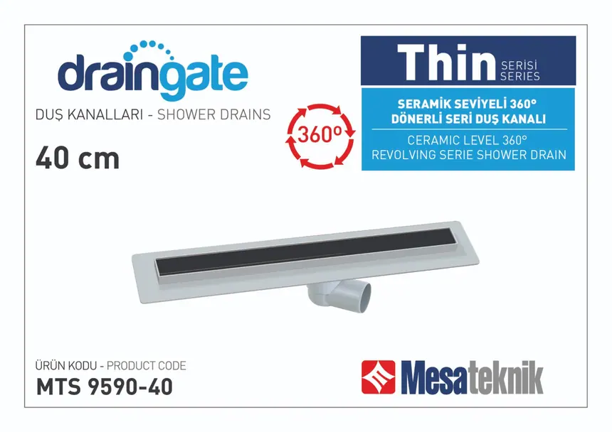 MTS 9590 Thin Serisi 360º Dönerli Gri Gövde