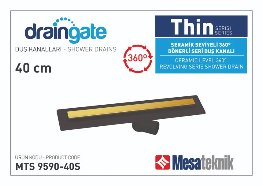 MTS 9590S Thin Serisi 360º Dönerli Siyah Gövde
